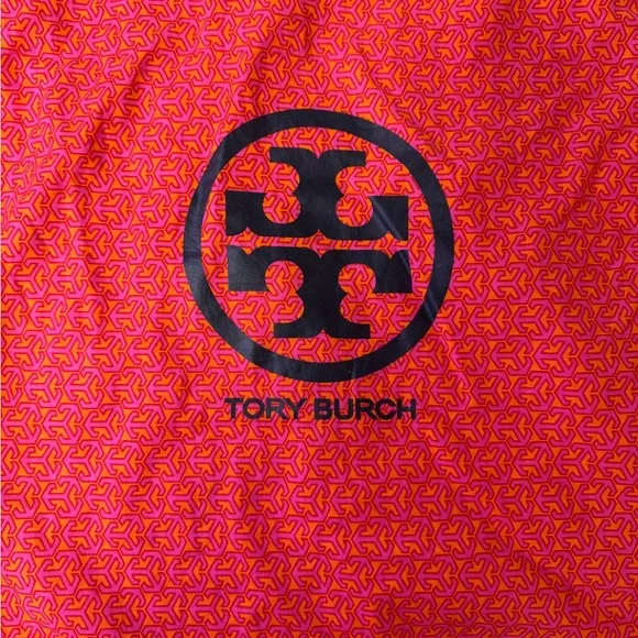 Tory Burch Brown Pebbled Leather Logo Tote Shoulder Bag